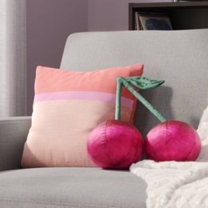 Cherries throw pillow